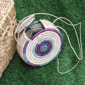 Handmade Round Rattan Shoulder bag